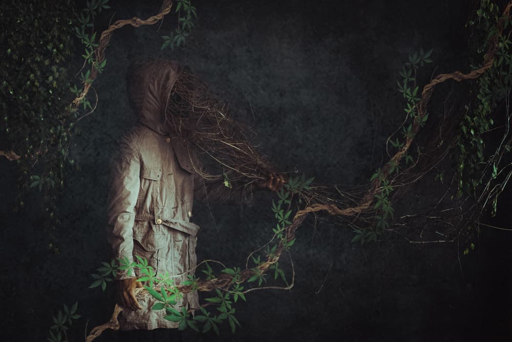 Mysterious Hooded Figure by Djayent Abdillah — canvas wall art