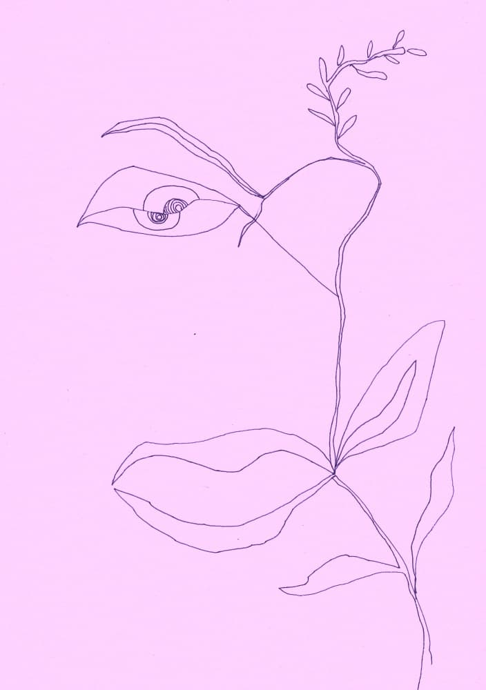 Elegant Purple Bloom by Santhosh ch — canvas wall art