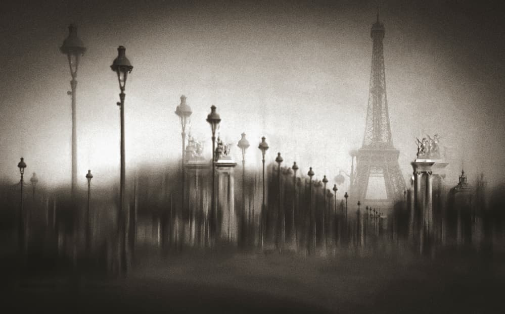 Misty Paris Boulevard by Orkidea W. — canvas wall art