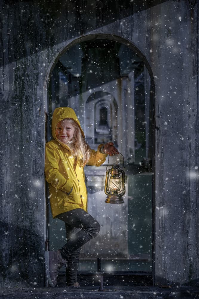 Little Girl's Winter Light by Joško Šimic — canvas wall art