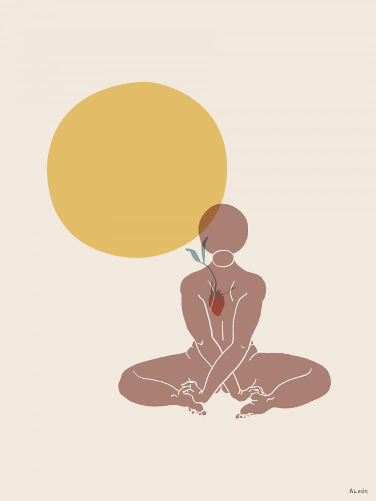 Inner Peace Blossom by Amanda Leon — canvas wall art