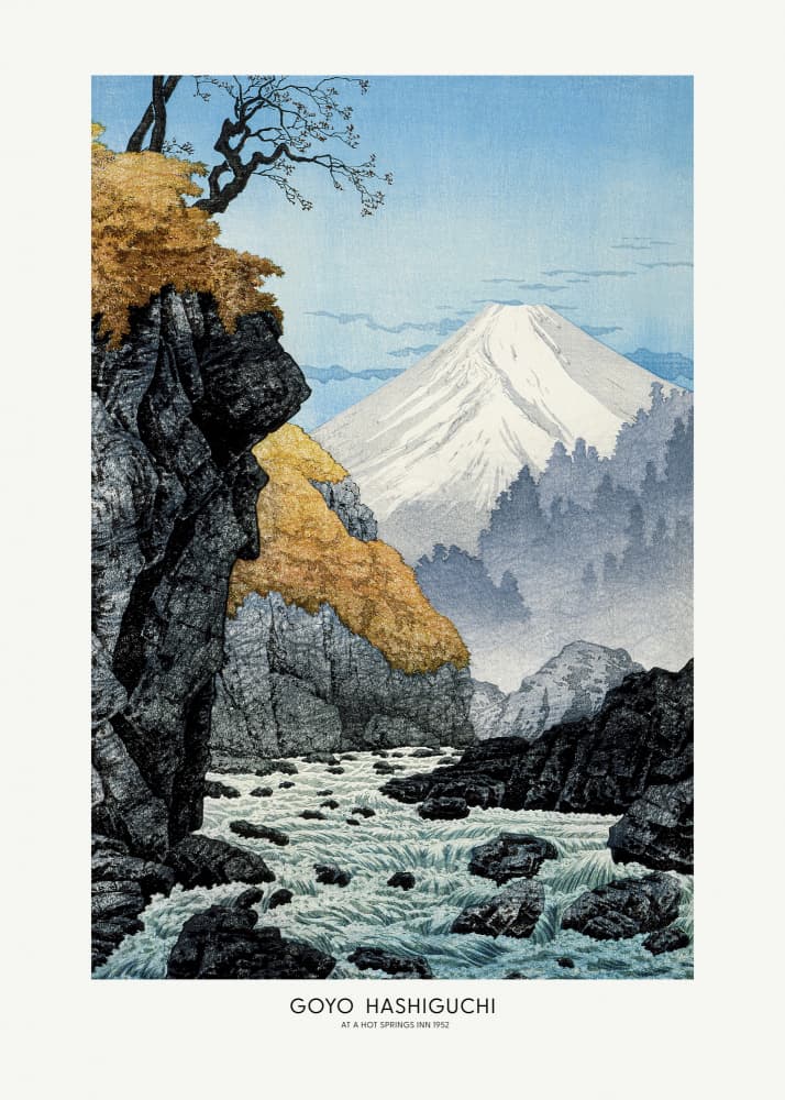 At a Hot Springs Inn (1952) by Goyo Hashiguchi — canvas wall art