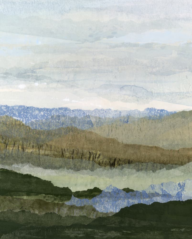 Layered Mountain Serenity by Lara Eckerman — canvas wall art