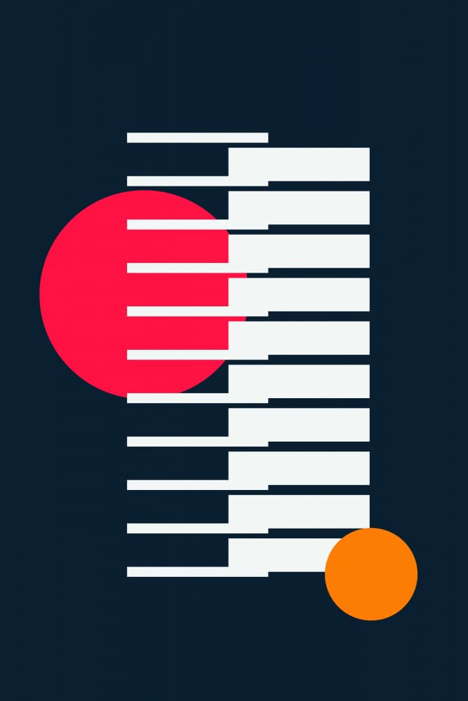 Geometric Piano Rhythm by jay stanley — canvas wall art