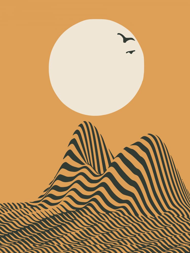 Minimalist Desert Landscape by Little Dean — canvas wall art