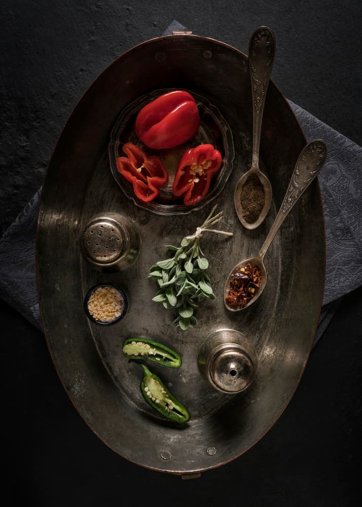 Rustic Kitchen Ingredients by Diana Popescu — canvas wall art