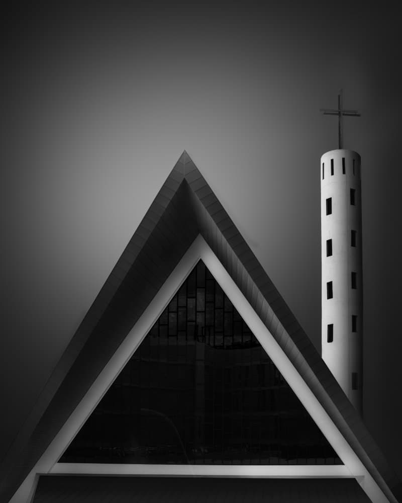 Modern Church Geometry by Olavo Azevedo — canvas wall art