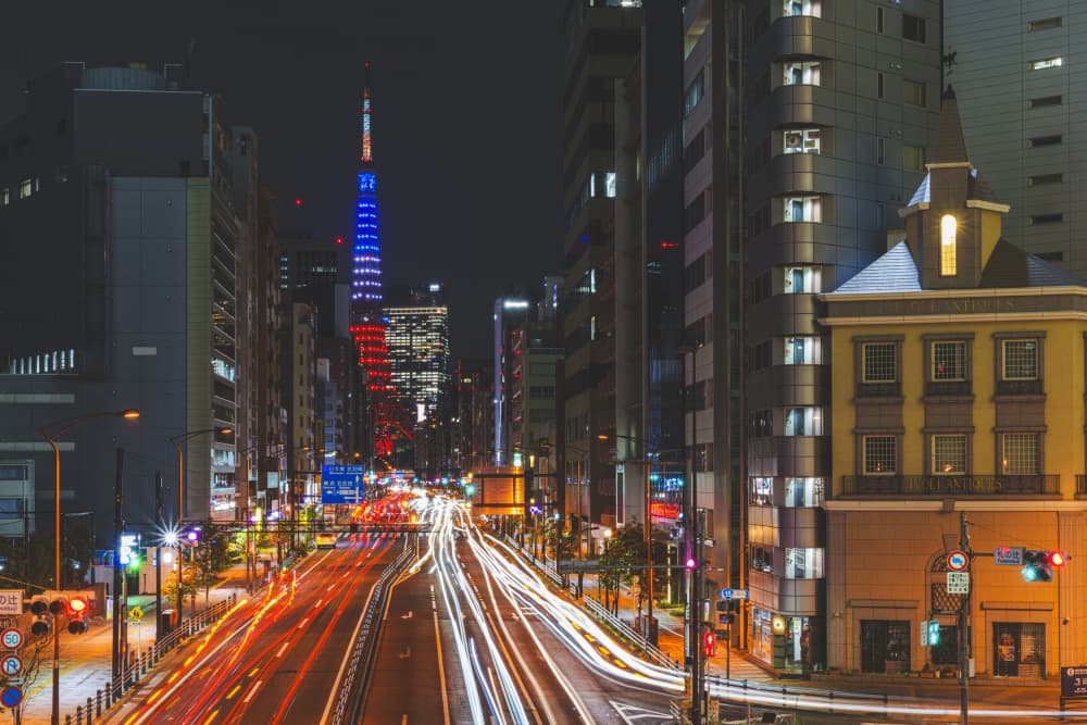 Tokyo Night Lights by JUNKO TORIKAI — canvas wall art