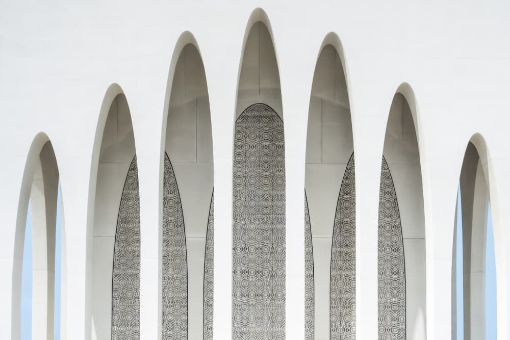 Modern Geometric Arches by Linda Wride — canvas wall art