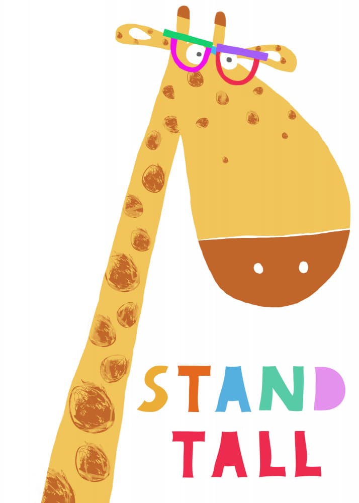 Stand Tall Giraffe by Carla Daly — canvas wall art