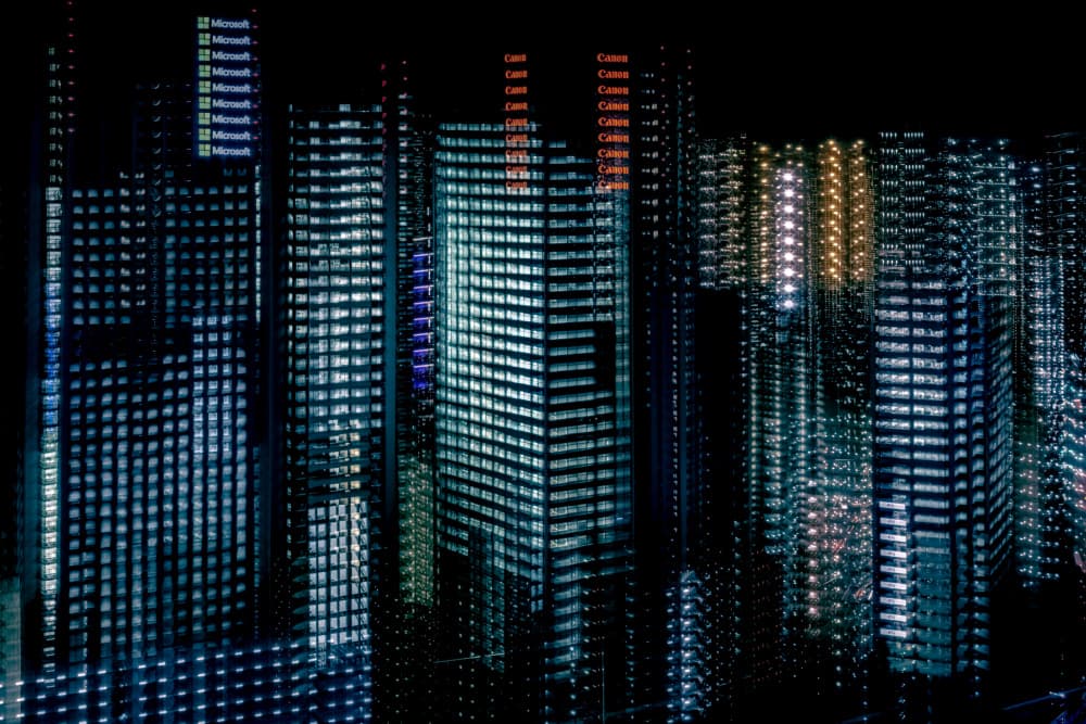 Digital City Lights by Sasaki Makoto — canvas wall art