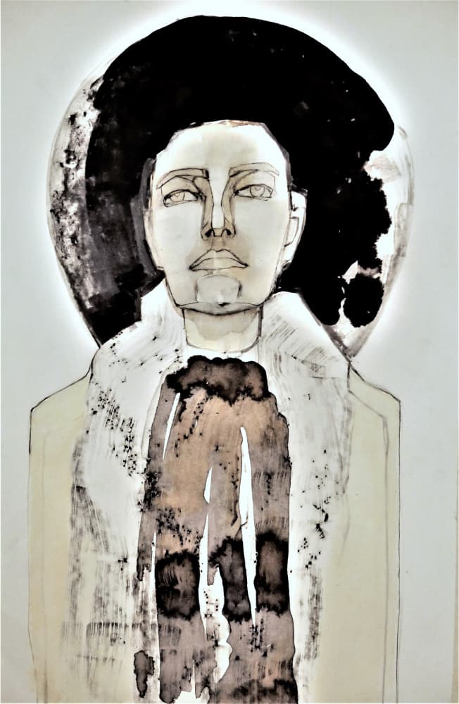 Abstract Halo Portrait by Doris Schmitz — canvas wall art