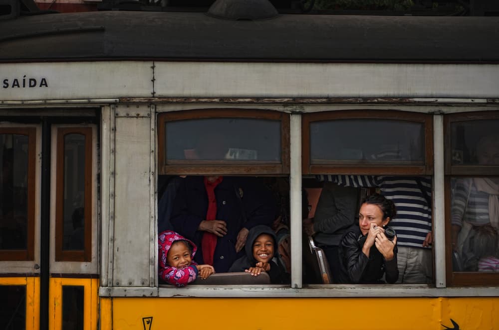 Joyful Tram Ride by Jose C. Lobato — canvas wall art
