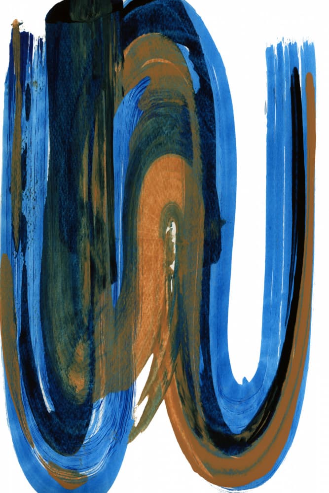 Abstract Blues and Orange