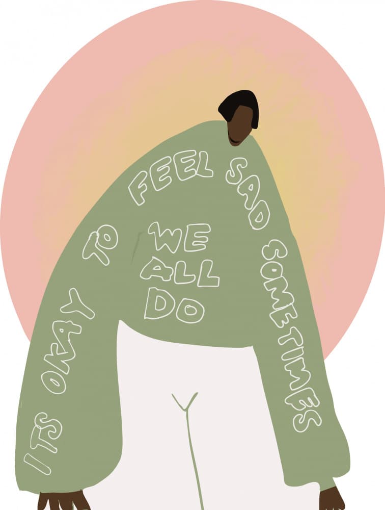 It's Okay To Feel Sad by Ebony Carter — canvas wall art