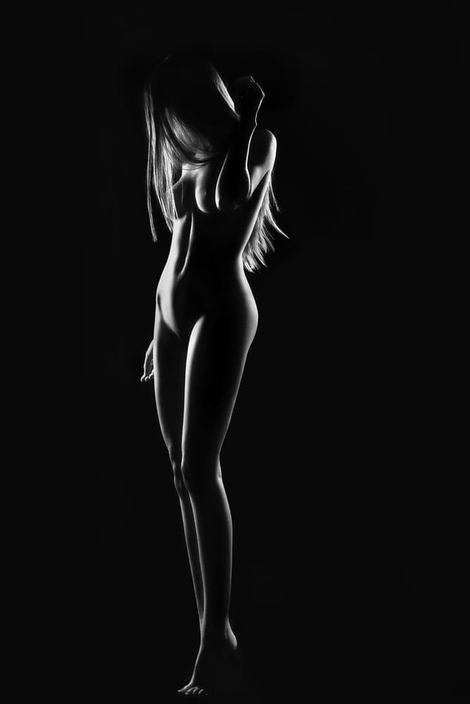 Elegant Nude Silhouette by Alessandro Gauci — canvas wall art