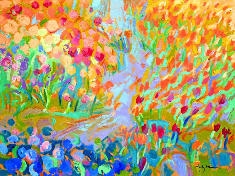 Vibrant Garden Path by Dorothy Fagan — canvas wall art
