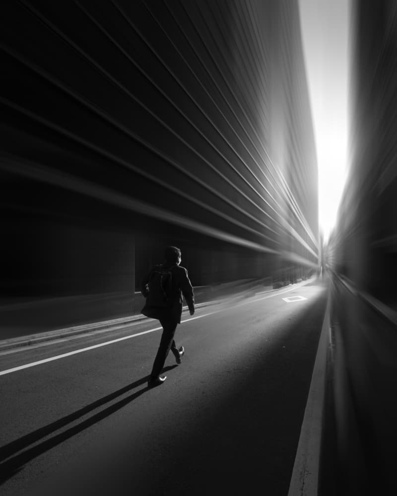 Solitary City Path by Yasuhiro Takachi — canvas wall art