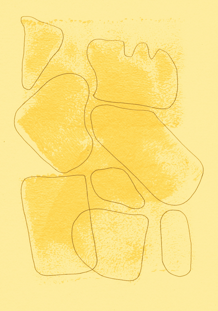 Golden Organic Forms by Santhosh ch — canvas wall art