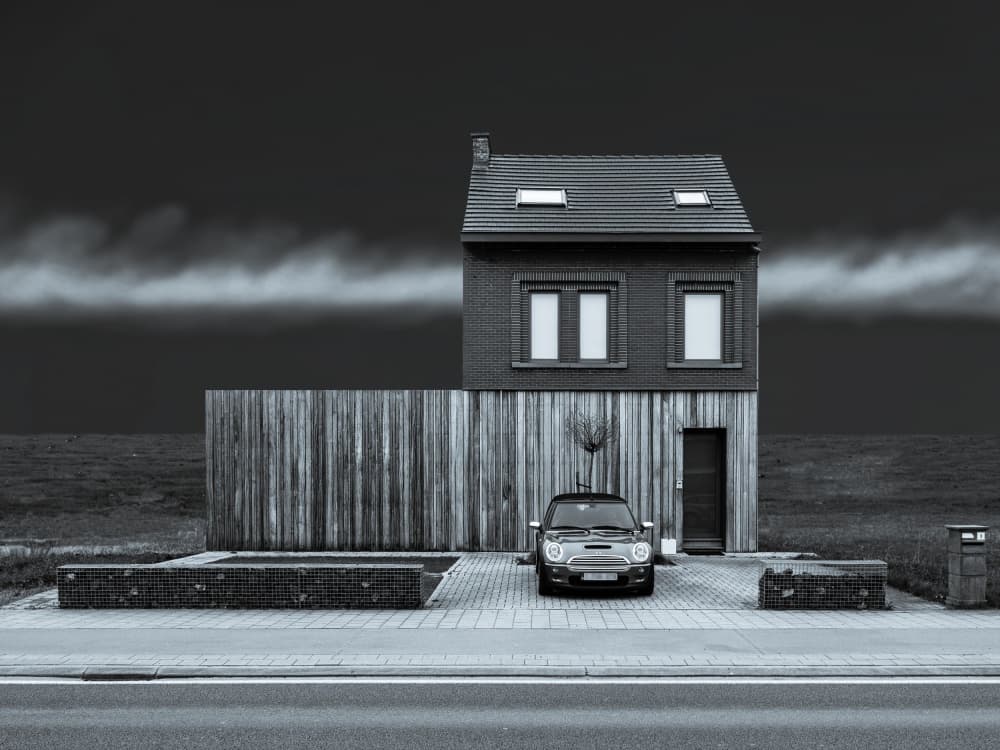 Isolated House Dark Sky by Luc Vangindertael (laGrange) — canvas wall art