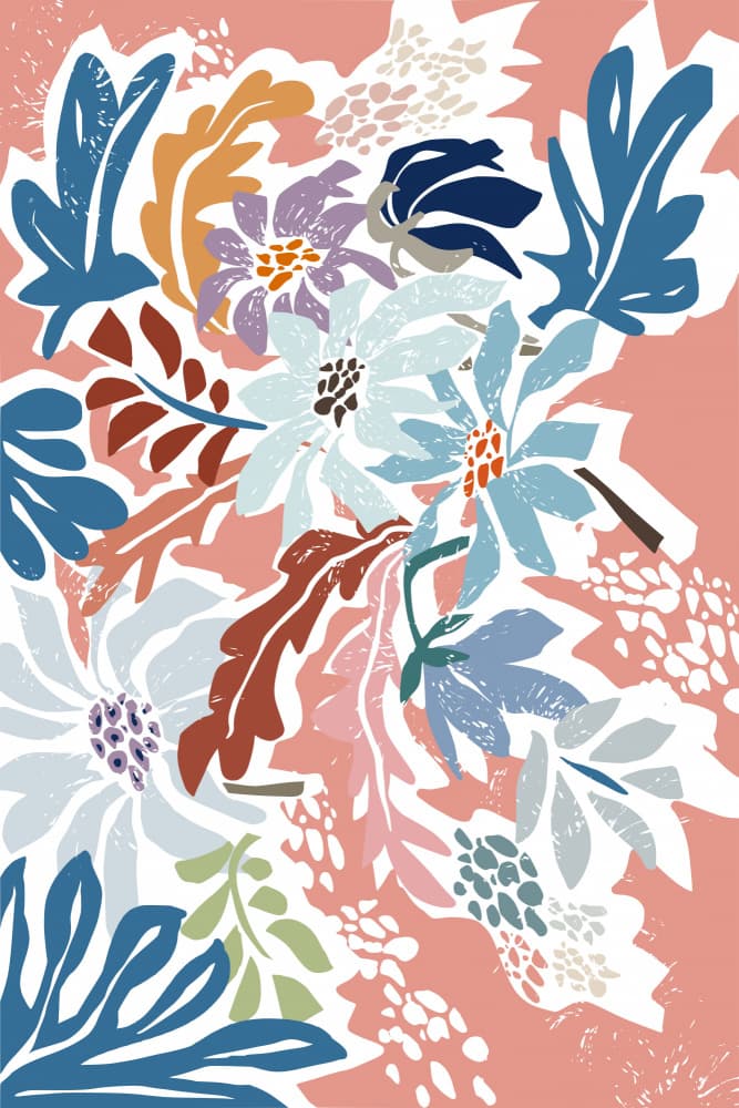 Vibrant Floral Abstract by Annick — canvas wall art