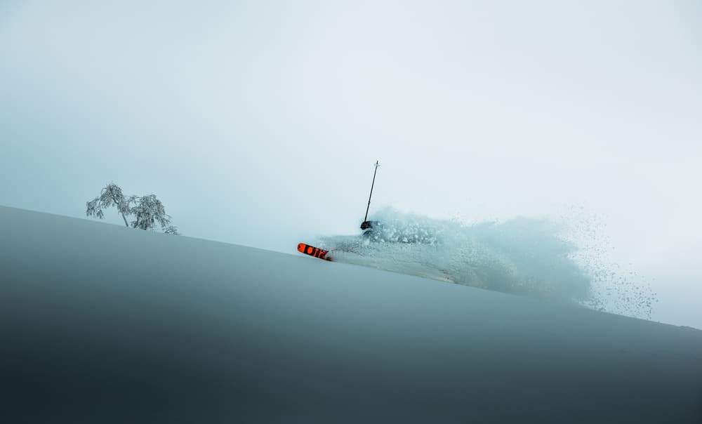 Snowboarder Powder Spray by Eric Verbiest — canvas wall art