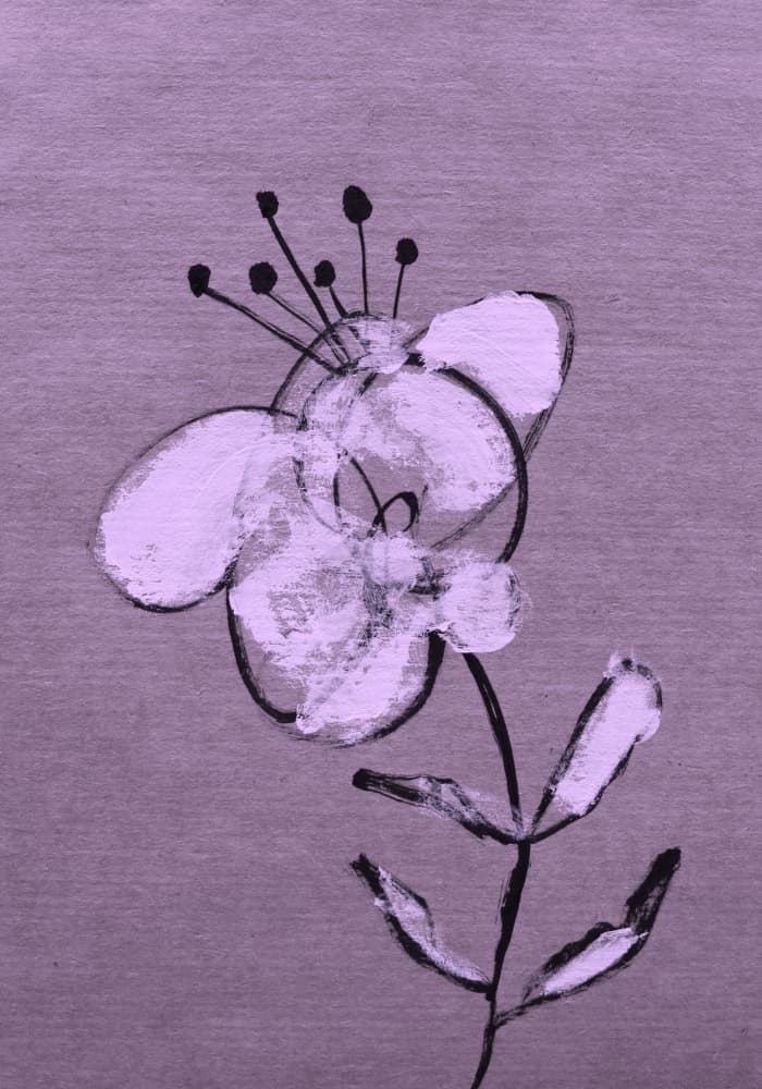 Abstract Purple Bloom by Santhosh ch — canvas wall art