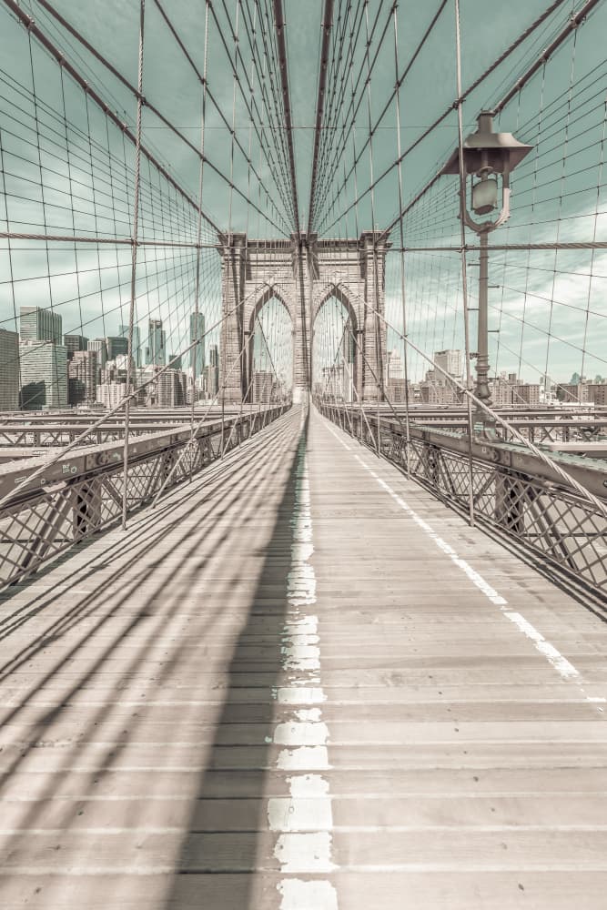 Brooklyn Bridge Perspective by Melanie Viola — canvas wall art