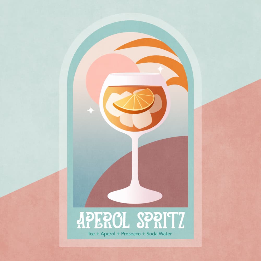 Sunset Sip Delight by Emel Tunaboylu — canvas wall art