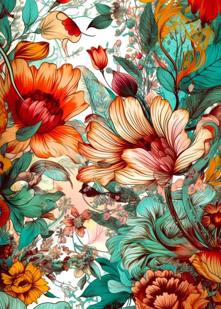 Lush Botanical Medley by Justyna Jaszke — canvas wall art