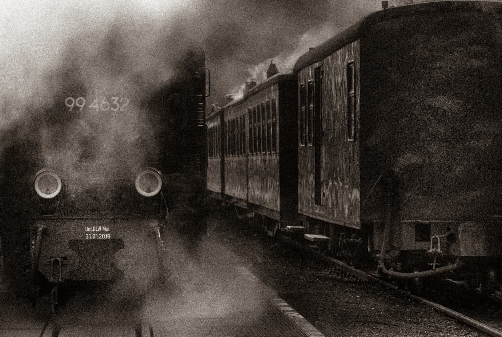 Smoky Train Platform by Angelika Vogel — canvas wall art