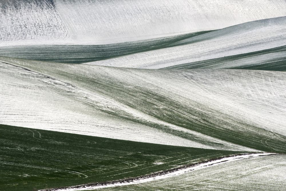 Winter Field Patterns by Nicola Figliuolo — canvas wall art