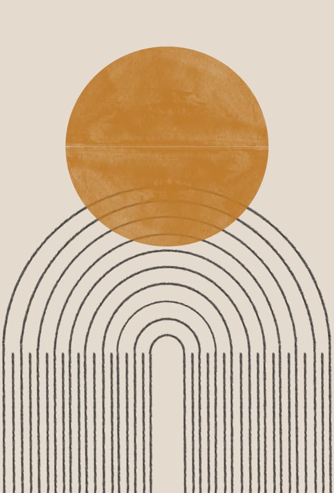 Arc and Sunburst by THE MIUUS STUDIO — canvas wall art