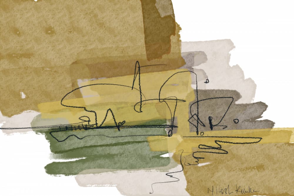 Organic Abstract Washes by Nilesh Kulkarni — canvas wall art