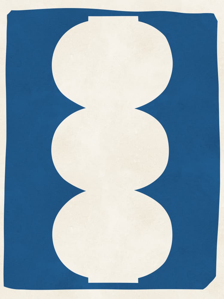 Geometric Blue Vase by Vitor Costa — canvas wall art