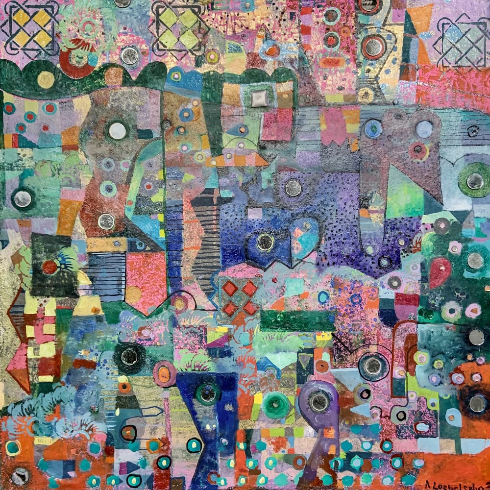 Colorful Abstract Geometry by Alise Loebelsohn — canvas wall art