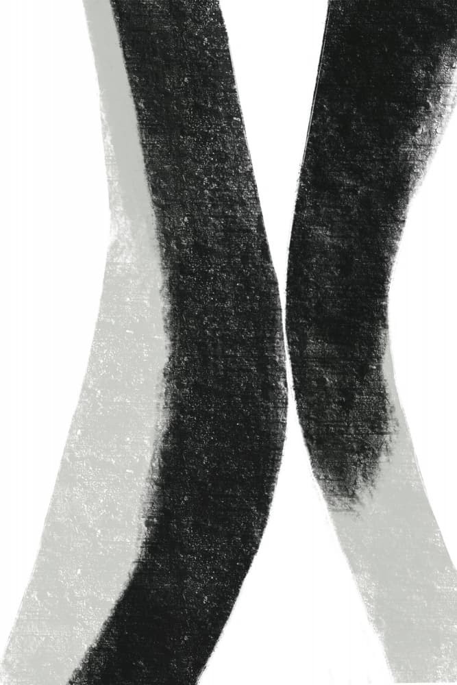 Black And Grey Strokes On A White Background by uplusmestudio — canvas wall art