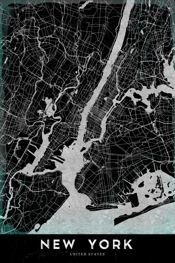 New York City Map by StudioSix — canvas wall art