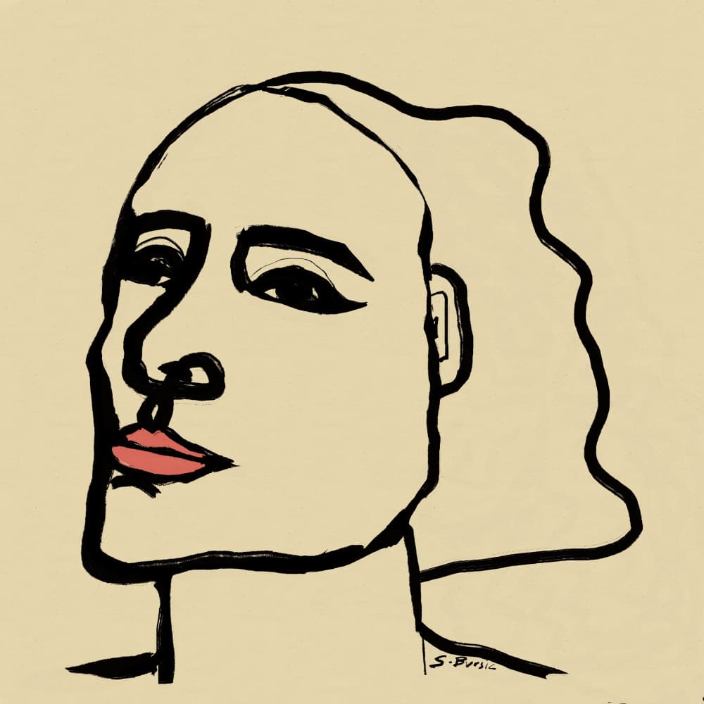 Serene Abstract Portrait by Sharyn Bursic — canvas wall art