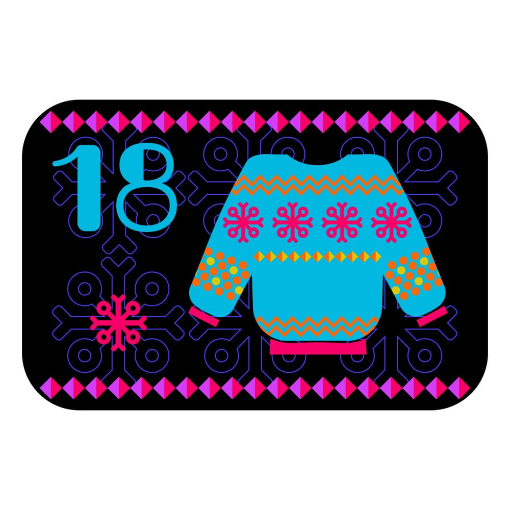 Holiday Sweater Eighteen by Marika Barsrsind — canvas wall art
