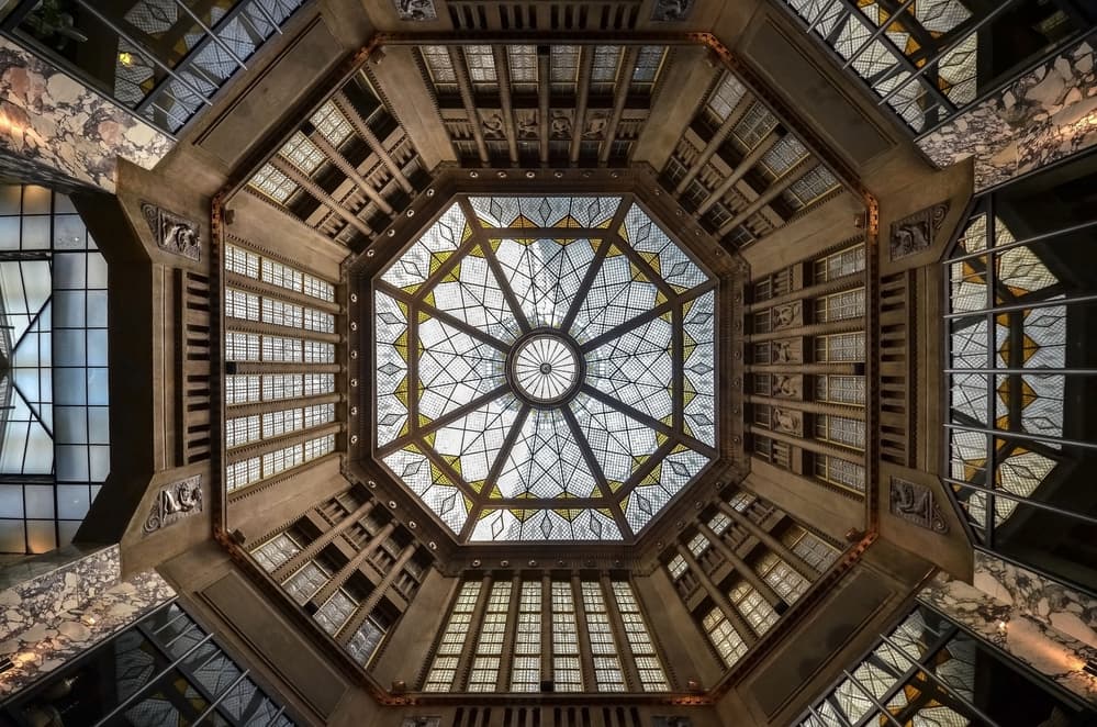 Ornate Octagonal Skylight by Renate Reichert — canvas wall art