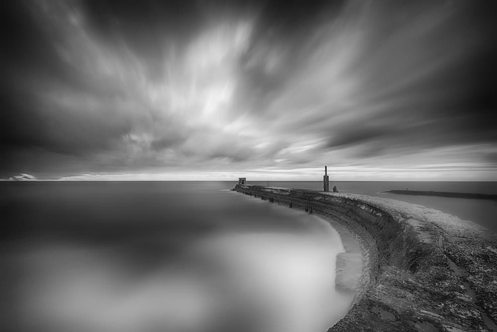 Dramatic Pier Seascape by Keren Or — canvas wall art