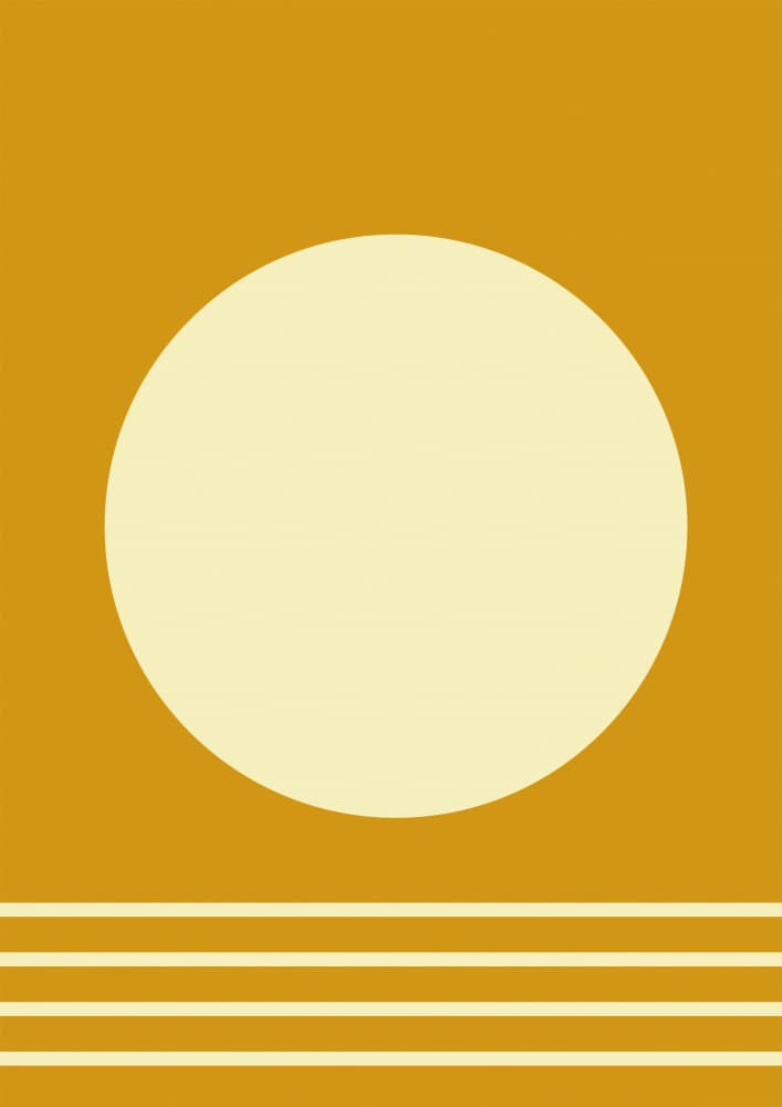 Golden Horizon Lines by Nilesh Kulkarni — canvas wall art