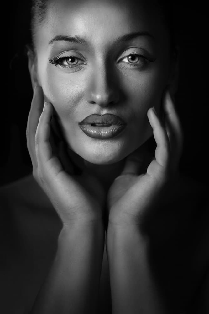 Dramatic Beauty Portrait by Hardik Pandya — canvas wall art