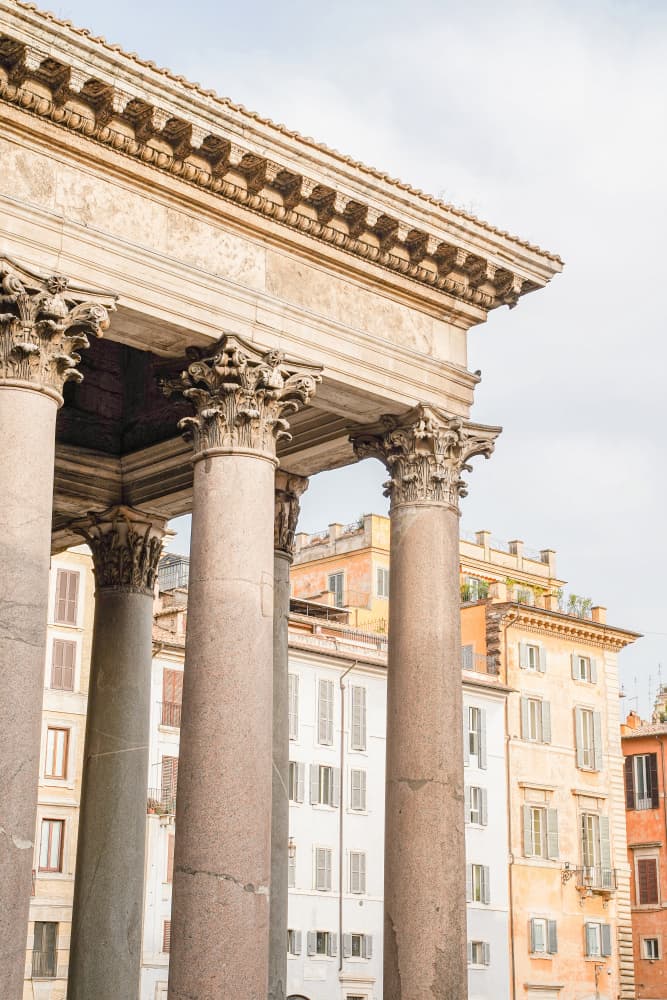 Roman Pantheon Columns by Henrike Schenk — canvas wall art