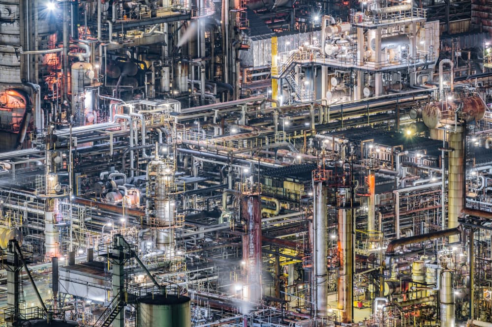 Industrial Nightscape by Kobayashi Tetsurou — canvas wall art