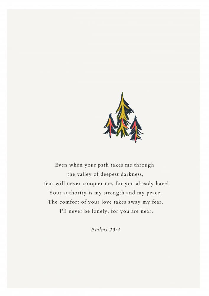 Psalms 23:4 by ART of living — canvas wall art