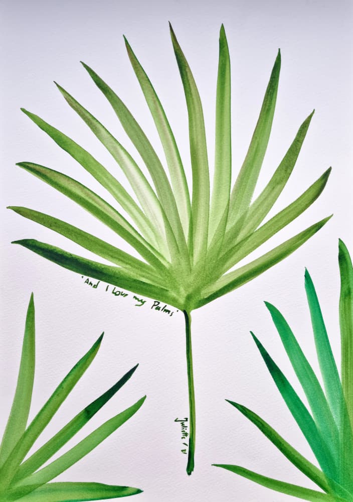 Tropical Palm Leaf by Julija Belickienė — canvas wall art