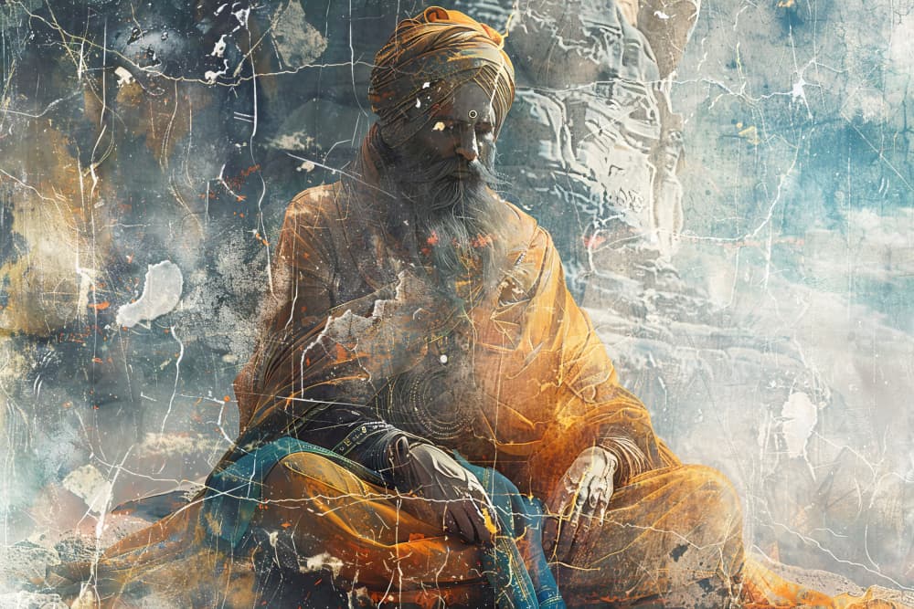 Ancient Sage Meditation by Rafal Kulik — canvas wall art