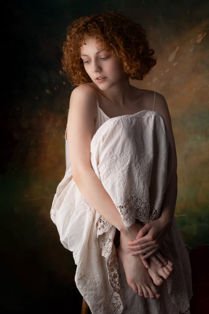 Gentle Redhead Portrait by Jan Slotboom — canvas wall art